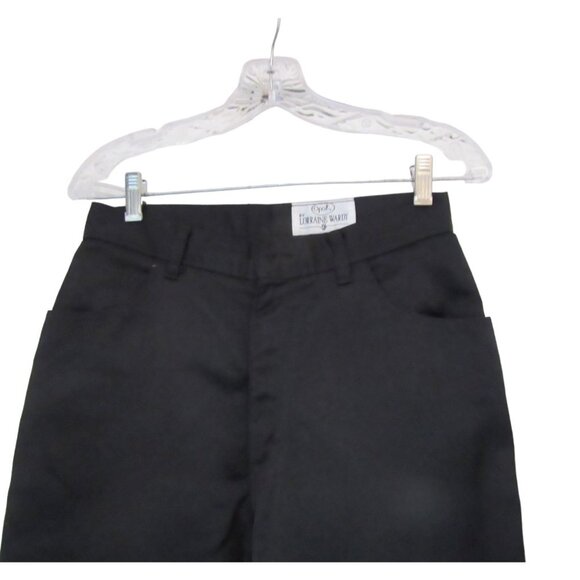 Vintage Opal Lorraine Wardy Black Shine Pants, Sz 4, Please Check Measurements - Picture 2 of 6